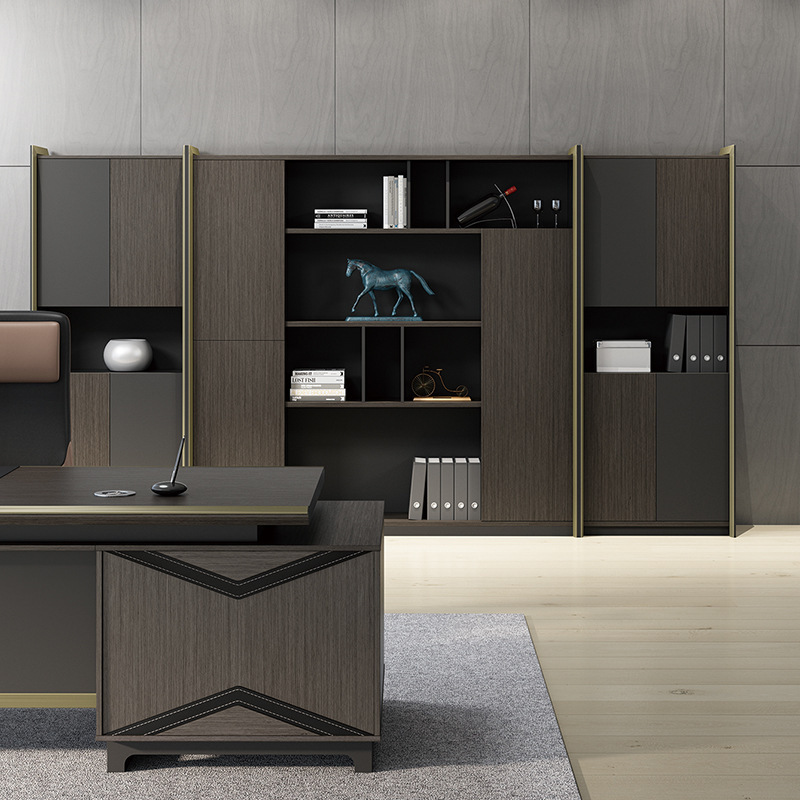 Modell DBT002 Modern Executive Desk Irodabútor menedzser felügyelő asztal, új kínai stílusú könnyű luxus irodabútor Boss íróasztal